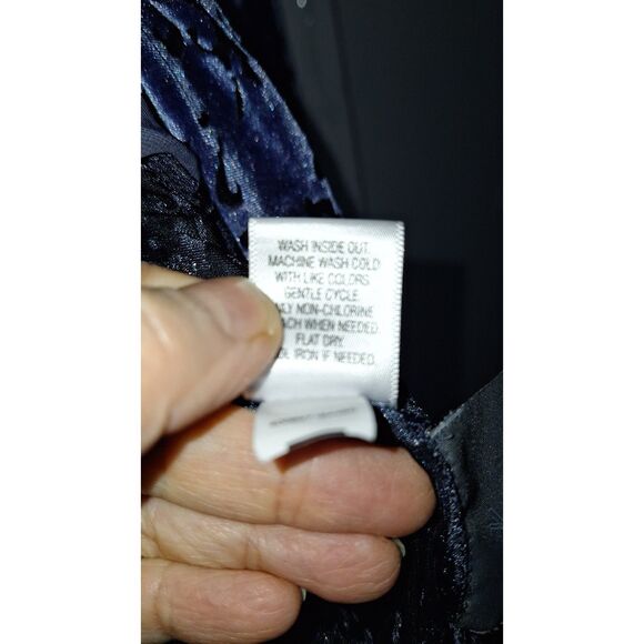 A Simply Vera Women's Velvet Burnout Top Whimsigoth Fairy Grunge Size XL As-Is - Picture 10 of 12